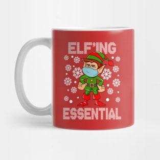 Elf'ing Essential Worker Elf Christmas 2020 Humor Mug